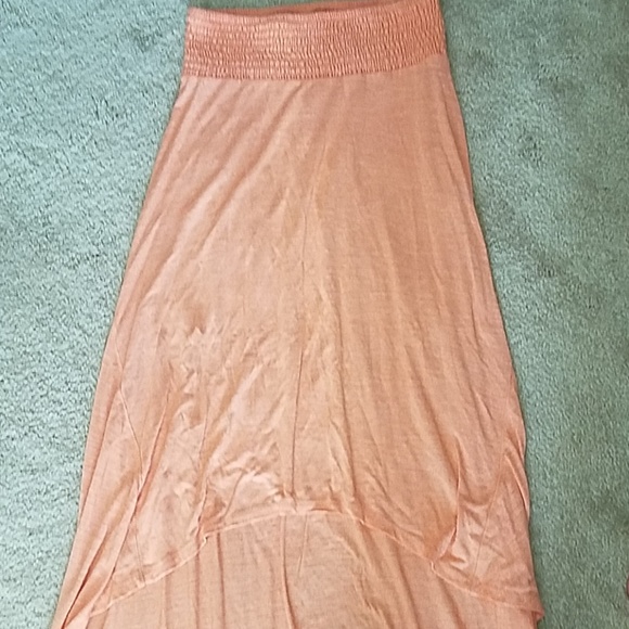 Peach high low maxi skirt - Picture 1 of 4